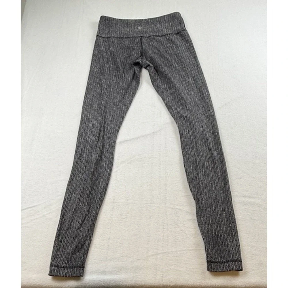 Lululemon Wunder Under Pant Coco Pique Black & White Full Length Size 6